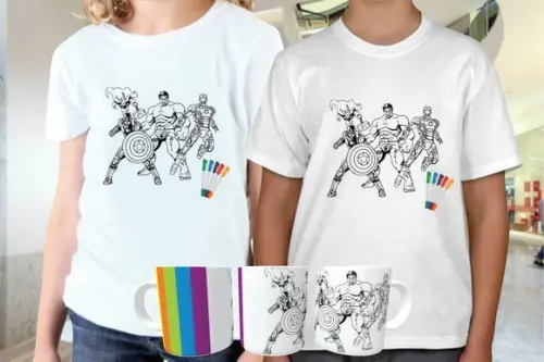 15 Artes para Canecas e Camisas Infantil para Colorir Jpg