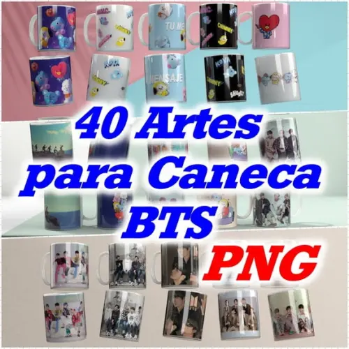 40 Artes para Canecas Bts Kpop Arquivo Digital