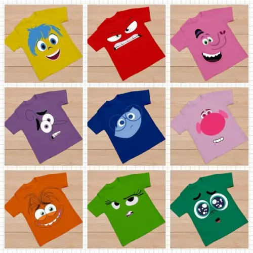 9 Artes para Camisas Personagens Divertidamente Psd