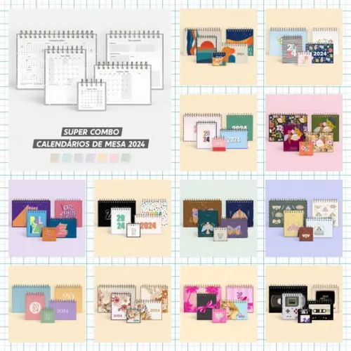 Arquivo de Corte Super Combo Calendários de Mesa 2024 pdf