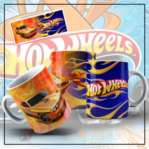 Kit 19 Artes Hot Wheels Sublimação Estampas Canecas