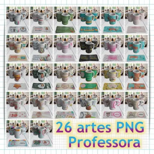 Arquivo digital kit 59 artes para caneca Dia dos Professores
