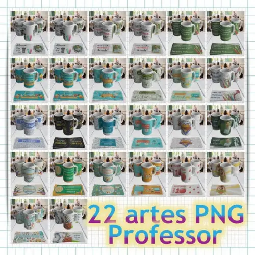 Arquivo digital kit 59 artes para caneca Dia dos Professores