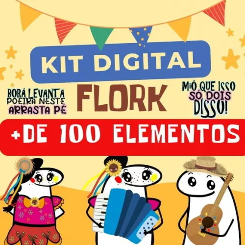 Arquivo digital Flork Meme Bento Junino São João Caipira