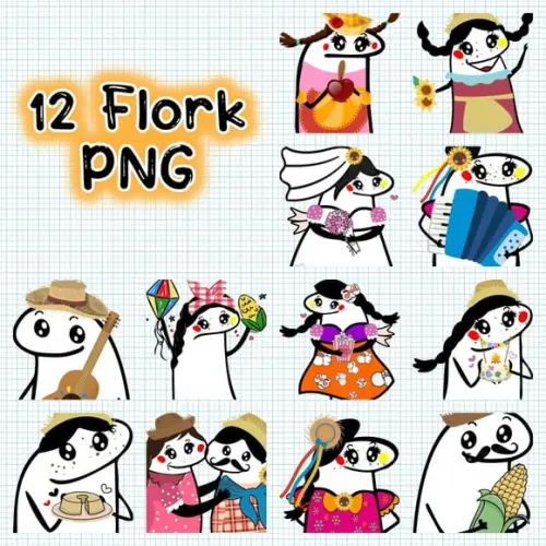 Arquivo digital Flork Meme Bento Junino São João Caipira