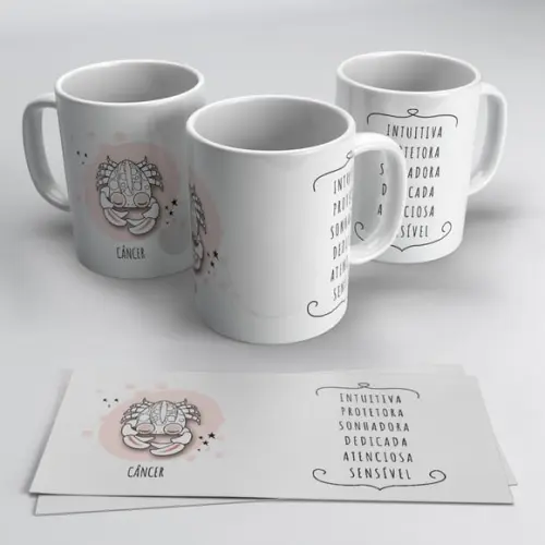 Arquivo digital kit 12 artes para canecas Signos
