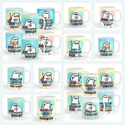 Arquivo Digital Kit 12 Artes Para Canecas Dia Dos Pais Flork