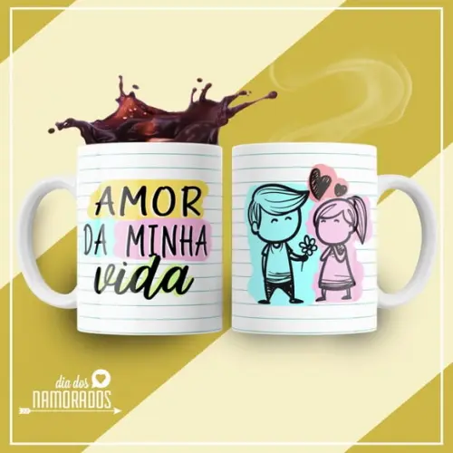 Arquivo digital kit 20 artes para canecas dia dos namorados