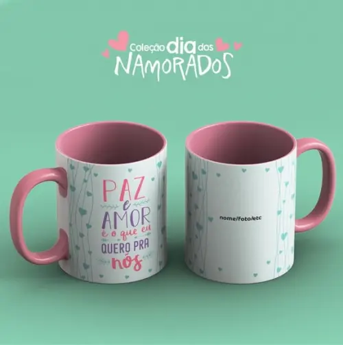 Arquivo digital kit 27 artes para canecas Dia dos Namorados