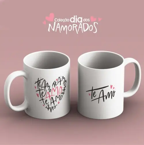 Arquivo digital kit 27 artes para canecas Dia dos Namorados