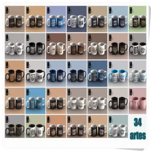 Arquivo digital kit artes p/ canecas e camisa Dia dos Pais