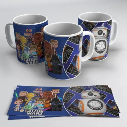 Arquivo digital kit artes para canecas Star Wars