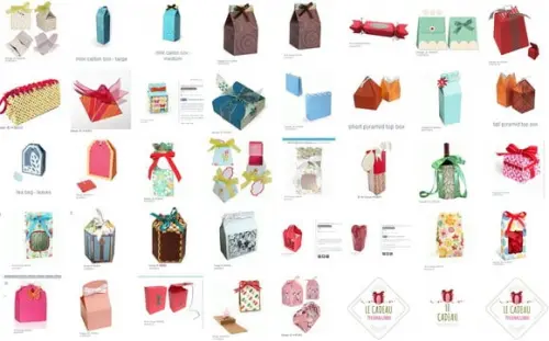 Arquivo de corte Caixa sacolas Bolsa 98 modelos em Studio