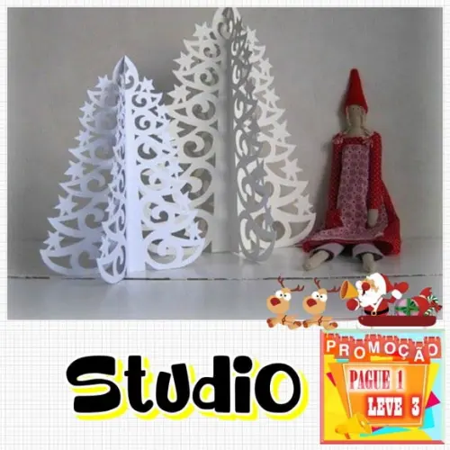 Arquivo de Corte de Arvore de Natal Rendada *studio*