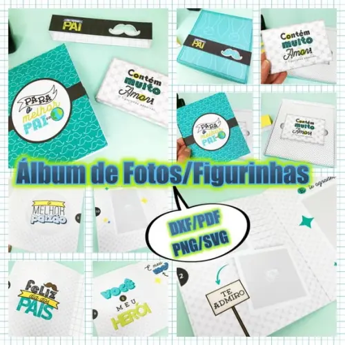 Arquivo Album de Figurinhas Dia dos pais ***PDF/DXF/PNG/SVG