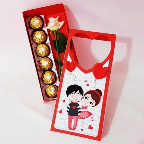 Arquivo caixa 6 doces e rosa - Dia dos namorados *Studio/PDF