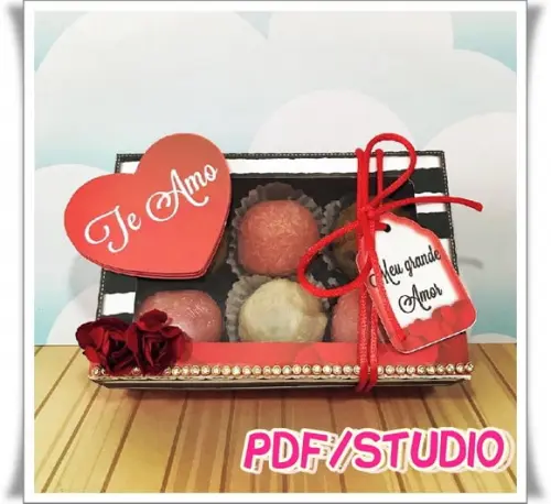Arquivo Caixa 6 doces - Dia dos namorados **Studio/PDF
