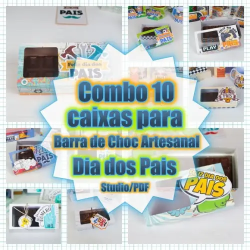 Arquivo caixa Barra de Chocolate Artesanal - Dia dos Pais