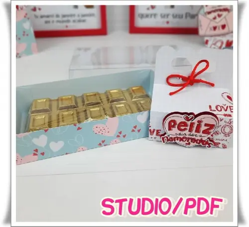 Arquivo caixa Barra de Chocolate Artesanal Dia dos namorados