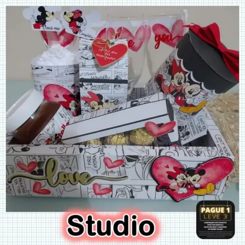 Arquivo Caixa Cesta Minnie e Mickey Dia dos namorados