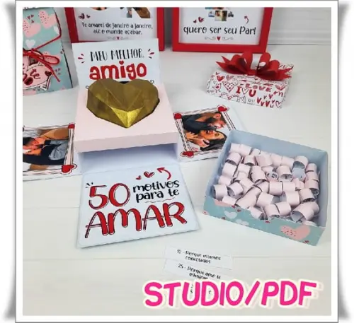 Arquivo caixa explosão -Dia dos namorados ***Studio/PDF