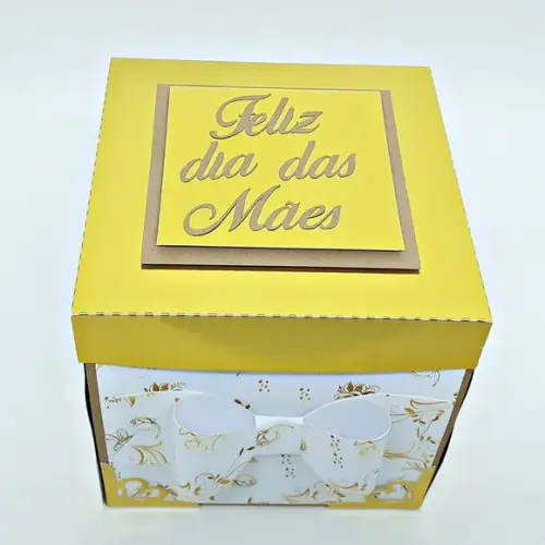 Arquivo Caixa explosão + Sacola Dia das Mães *Studio/PDF/SVG