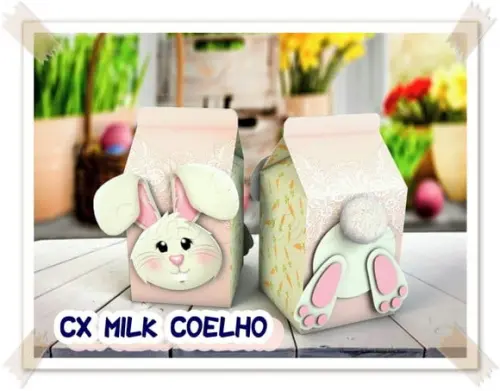 Arquivo Caixa Milk Coelho *PAGUE 1 e LEVE 3 Studio /PDF/PNG