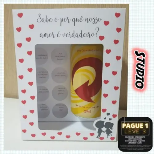 Arquivo Caixa para Cerveja e doces-Dia dos namorados *Studio