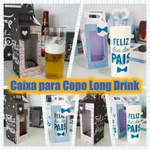 Arquivo Caixa para Copo Long Drink -Dia dos Pais *Studio/PDF