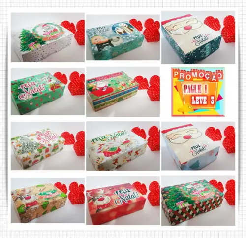 Arquivo Caixa para doces sem cola Natal *Studio/PNG*