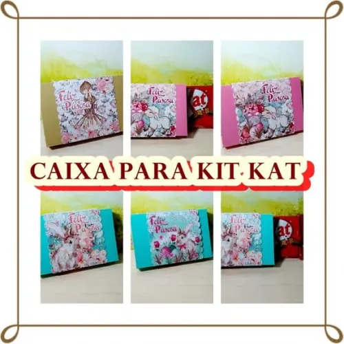 Arquivo Caixa para Kit Kat Páscoa *PAGUE 1 e LEVE 3 Studio