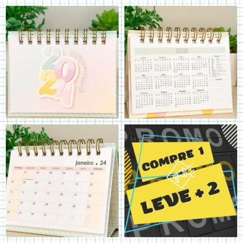 Arquivo Calendário de Mesa A6 2024 Horizontal Pdf/png