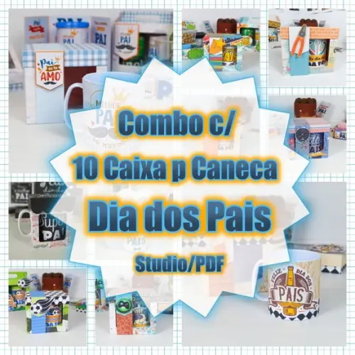 Arquivo Combo Caixa para Caneca - Dia dos Pais *Studio/PDF*