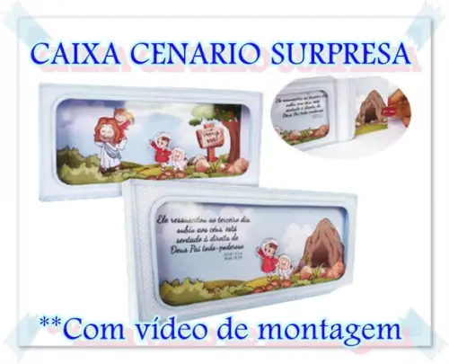 Arquivo Corte Caixa cenário Páscoa ***DXF/PDF/PNG