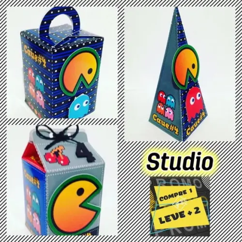 Arquivo Corte Kit Festa Pacman *studio