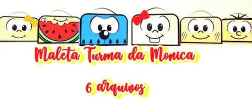 Arquivo corte Maleta Turma da Mônica em Studio