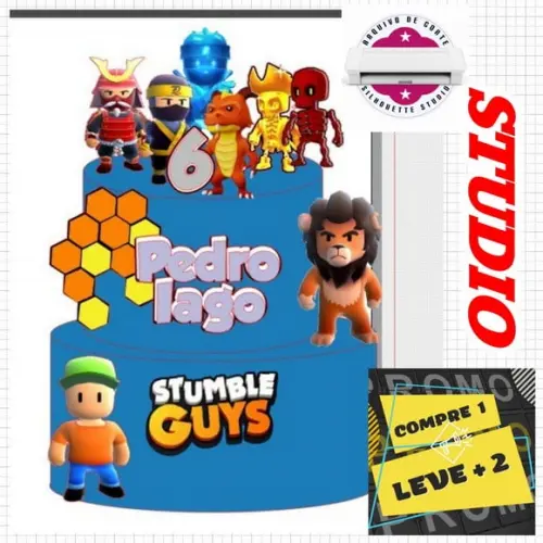 Arquivo Corte Topo de Bolo Stumble Guys