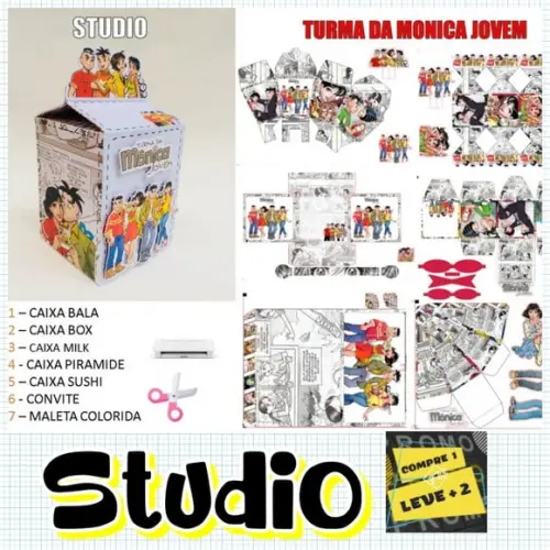 Arquivo corte Turma da Mônica Jovem em Studio/PDF