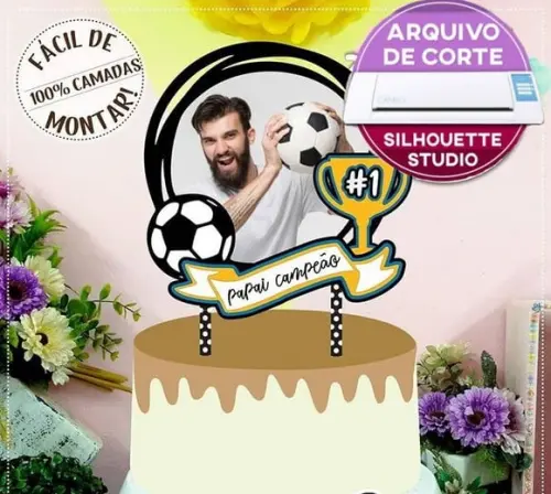Arquivo de corte 12 topo de bolo - Dia dos Pais **Studio**