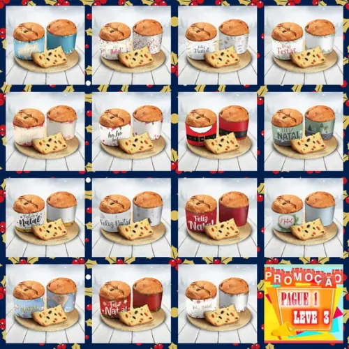 Arquivo de corte 15 Cintas Panetones Natal *Studio/PDF