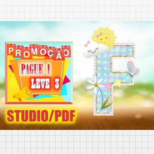 Arquivo de corte Alfabeto 3D Sunshine *Studio/PDF
