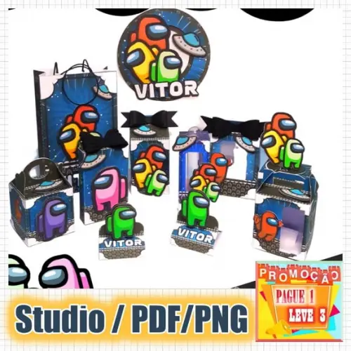 Arquivo de corte Among Us Studio/PDF/PNG