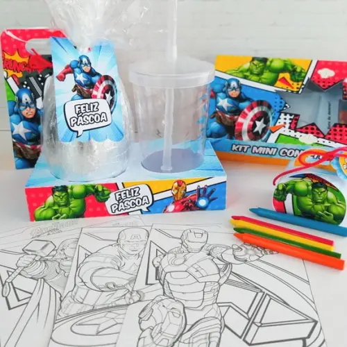Arquivo de corte Base Ovo e Copo Páscoa Vingadores StudioPDF