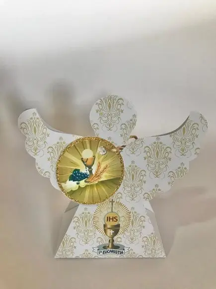 Arquivo de corte Batizado Branco com Dourado Studio