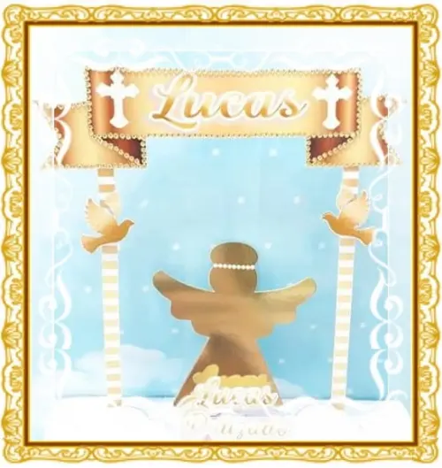 Arquivo de corte Batizado dourado Studio