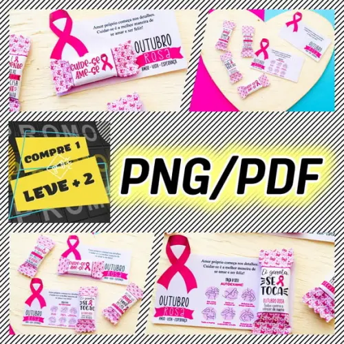 Arquivo De Corte Brindes Outubro Rosa */pdf/png
