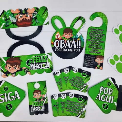 Arquivo de corte Caça aos ovos - Ben 10 ***Studio/PDF