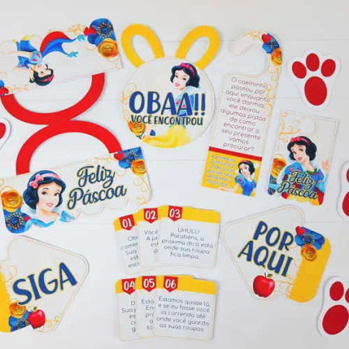 Arquivo de corte Caça aos ovos -Branca de Neve ***Studio/PDF