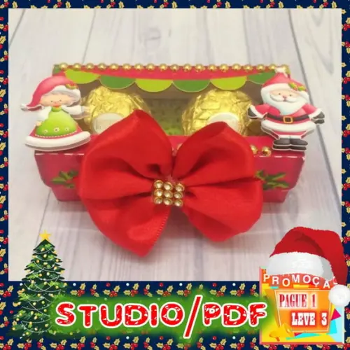 Arquivo de corte caixa 2 doces Natal