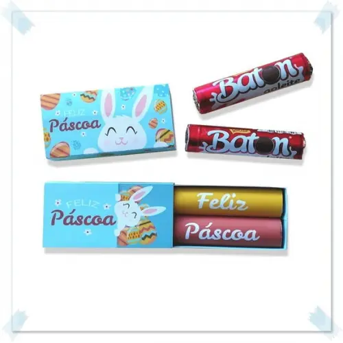 Arquivo de corte caixa 2 batons Páscoa Studio/PDF/SVG